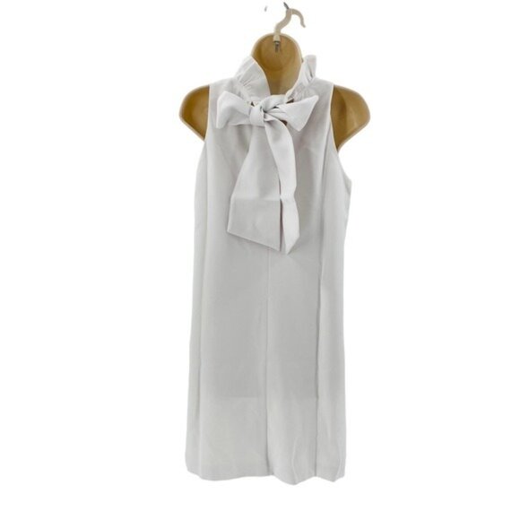 Tuckernuck NEW White Blythe Ruffle Collar Preppy Sleeveless Mini Dress Size XS - Picture 5 of 11